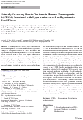 Cover page: Naturally Occurring Genetic Variants in Human Chromogranin A (CHGA) Associated with Hypertension as well as Hypertensive Renal Disease