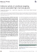 Cover page: Antitumor activity of a lectibody targeting cancer-associated high-mannose glycans