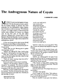 Cover page: The Androgynous Nature of Coyote