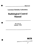 Cover page: LBL Radiological Control Manual