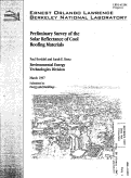 Cover page: Preliminary survey of the solar reflectance of cool roofing materials