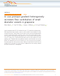 Cover page: In vivo pressure gradient heterogeneity increases flow contribution of small diameter vessels in grapevine