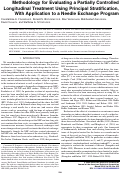 Cover page: Methodology for Evaluating a Partially Controlled Longitudinal Treatment Using Principal Stratification, With Application to a Needle Exchange Program