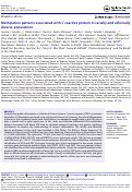 Cover page of Methylation patterns associated with C-reactive protein in racially and ethnically diverse populations