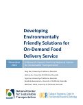 Cover page: Developing Environmentally Friendly Solutions for On-Demand Food Delivery Service