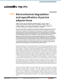 Cover page: Electrochemical degradation and saponification of porcine adipose tissue