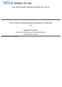 Cover page of The Future of US International Corporate Tax Reform