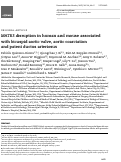 Cover page: MATR3 disruption in human and mouse associated with bicuspid aortic valve, aortic coarctation and patent ductus arteriosus