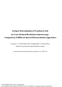 Cover page: Isotopic determination of uranium in soil by laser induced breakdown spectroscopy