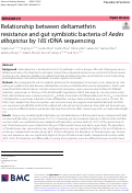 Cover page: Relationship between deltamethrin resistance and gut symbiotic bacteria of Aedes albopictus by 16S rDNA sequencing.