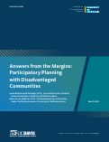 Cover page: Answers from the Margins: Participatory Planning with Disadvantaged Communities