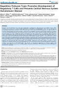Cover page: Repetitive Pertussis Toxin Promotes Development of Regulatory T Cells and Prevents Central Nervous System Autoimmune Disease
