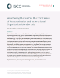 Cover page: Weathering the Storm? The Third Wave of Autocratization and International Organization Membership