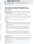 Cover page: The association of circulating fibroblast growth factor 21 levels with incident heart failure: The Multi-Ethnic Study of Atherosclerosis