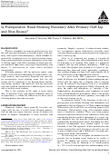Cover page of Is Postoperative Nasal Stenting Necessary After Primary Cleft Lip and Nose Repair?