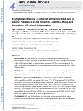 Cover page: Asymptomatic Malaria Co-infection of HIV-Infected Adults in Nigeria: Prevalence of and Impact on Cognition, Mood, and Biomarkers of Systemic Inflammation.