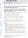 Cover page: Technology Use, Preferences, and Capacity in Injured Patients at Risk for Posttraumatic Stress Disorder