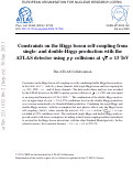 Cover page: Constraints on the Higgs boson self-coupling from single- and double-Higgs production with the ATLAS detector using pp collisions at s = 13 TeV