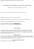 Cover page of The development of essentialist beliefs about social status categories in China