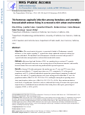 Cover page: Trichomonas vaginalis infection among homeless and unstably housed adult women living in a resource-rich urban environment