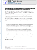 Cover page: Using Biomimetic Polymers in Place of Noncollagenous Proteins to Achieve Functional Remineralization of Dentin Tissues
