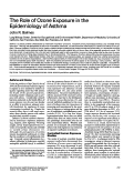 Cover page: The Role of Ozone Exposure in the Epidemiology of Asthma