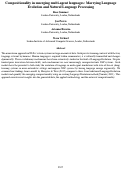 Cover page: Compositionality in emerging multi-agent languages: Marrying LanguageEvolution and Natural Language Processing