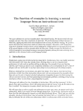 Cover page: The Function of Examples in Learning a Second Language From an Instructional Text
