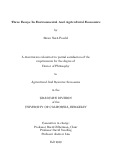 Cover page: Three Essays In Environmental And Agricultural Economics