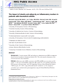 Cover page: Impact of Obesity and Adiposity on Inflammatory Markers in Patients With Rheumatoid Arthritis