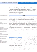 Cover page: Pemetrexed and Cisplatin for the Treatment of Advanced, Persistent, or Recurrent Carcinoma of the Cervix: A Limited Access Phase II Trial of the Gynecologic Oncology Group