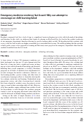 Cover page: Emergency medicine residency fact board: Why our attempt to encourage on-shift learning failed