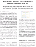 Cover page: Demo Abstract: Distributed Control of a Swarm of Buildings Connected to Smart Grid