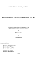 Cover page: Persuasion's empire : French imperial reformism, 1763-1801