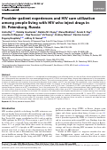 Cover page: Provider-patient experiences and&nbsp;HIV care utilization among people living with HIV who inject drugs in&nbsp;St. Petersburg, Russia.