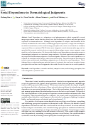 Cover page: Serial Dependence in Dermatological Judgments.