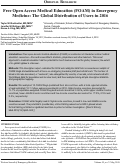 Cover page: Free Open Access Medical Education (FOAM) in Emergency Medicine: The Global Distribution of Users in 2016