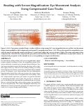 Cover page: Reading with Screen Magnification: Eye Movement Analysis Using Compensated Gaze Tracks