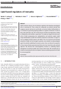 Cover page: Lipid‐based regulators of immunity