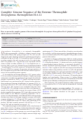 Cover page: Complete genome sequence of the extreme thermophile Dictyoglomus thermophilum H-6-12