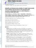 Cover page: Reliability and between-group stability of a health-related quality of life symptom index for persons with anal high-grade squamous intraepithelial lesions: an AIDS Malignancy Consortium Study (AMC-A03)