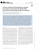 Cover page: A review of plasma-assisted deposition methods for amorphous carbon thin and ultrathin films with a focus on the cathodic vacuum arc technique