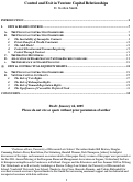 Cover page: Control and Exit in Venture Capital Relationships