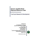 Cover page: Generic Argillite/Shale Disposal Reference Case