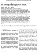 Cover page: Characterization of footprint-scale surface soil moisture variability using Gaussian and beta distribution functions during the Southern Great Plains 1997 (SGP97) hydrology experiment