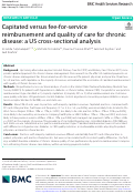 Cover page: Capitated versus fee-for-service reimbursement and quality of care for chronic disease: a US cross-sectional analysis