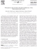 Cover page: Therapeutic opportunities through modulation of the endocannabinoid system