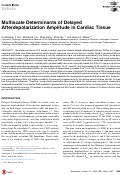 Cover page: Multiscale Determinants of Delayed Afterdepolarization Amplitude in Cardiac Tissue