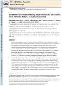 Cover page: Facebook recruitment of young adult smokers for a cessation trial: Methods, metrics, and lessons learned