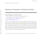 Cover page: Quantum channels in quantum gravity